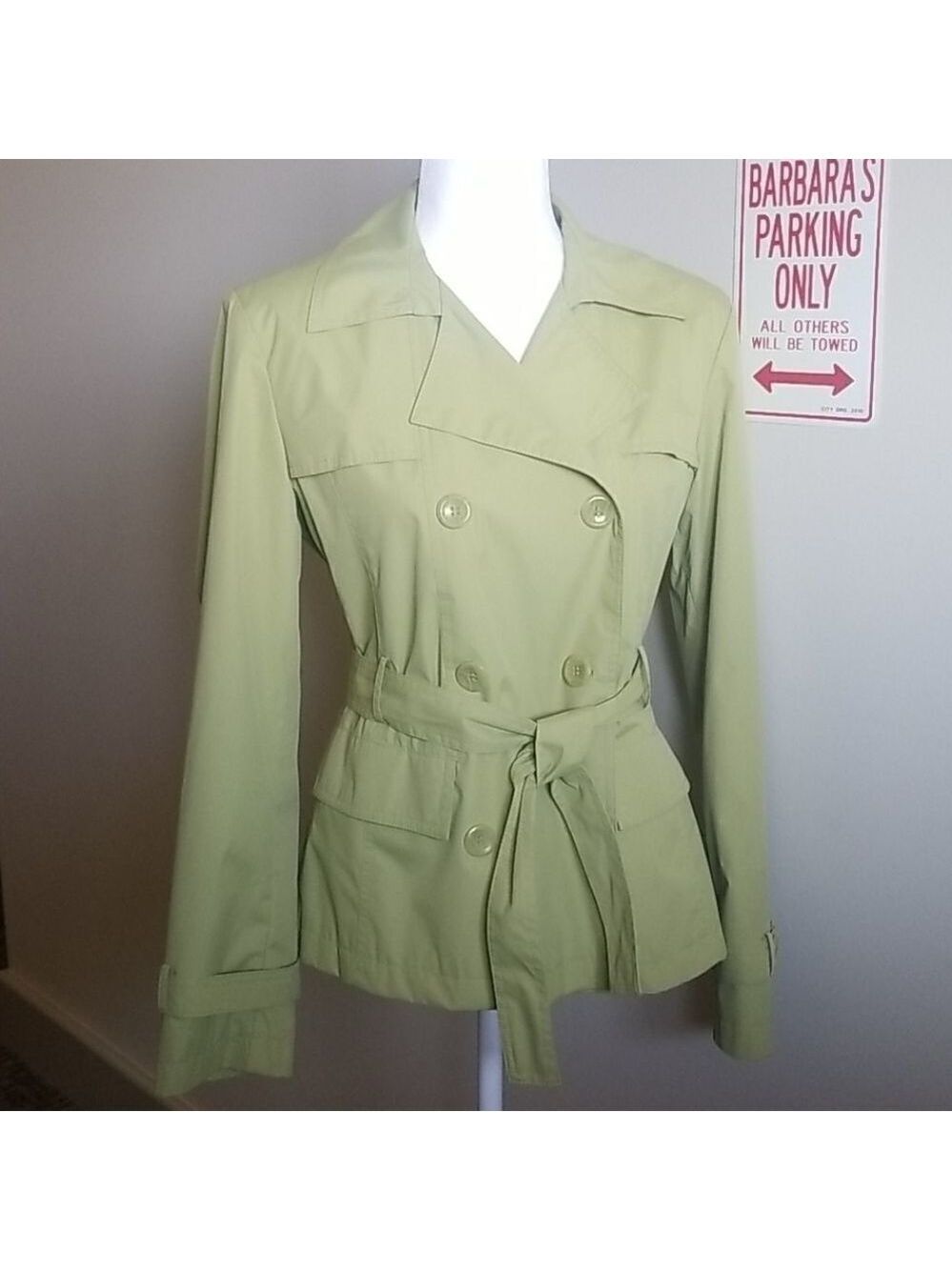 GIACCA SHORT GREEN PEACOAT W/TIE